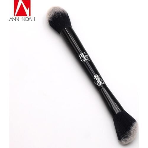 Fashion Makeup Tattoo Artist Super Soft Tipped Synthetic Bristles Unique 2-in-1 Shade Light Angled Contour Highlighting Brush