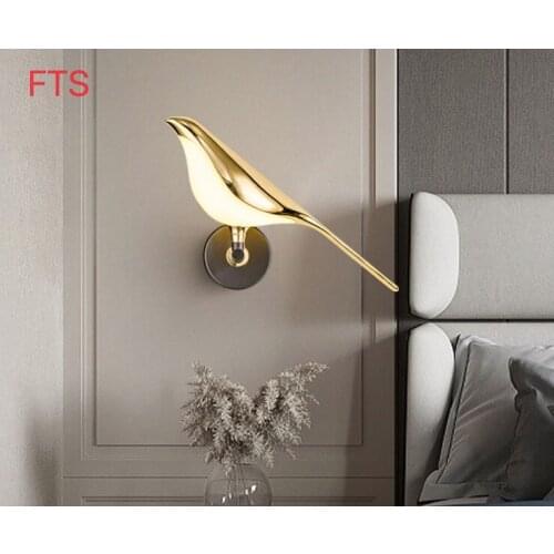 Magpie table lamp living room wall light Nordic minimalist creative bedroom bedside bird table lamp wall lamps
