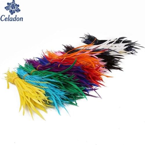 Celadon 15cm Random mixed colors Natural Goose Feathers DIY Handmade Accessories Pretty Feather DIY Ornaments 50pcs/lot