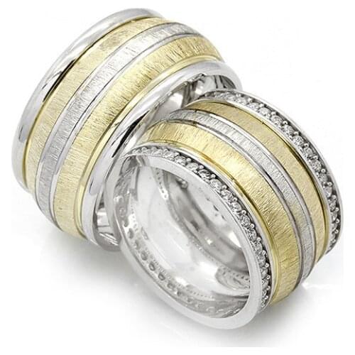 Couple Wedding Ring Sterling Silver 925 Woman And Man Luxury Jewelry Bands Engagement Anniversary Anatolian Civilization Models