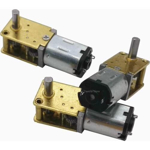 N20 Deceleration worm gear dc motor 3V 6V 12V Robot Door lock Display rack small motor