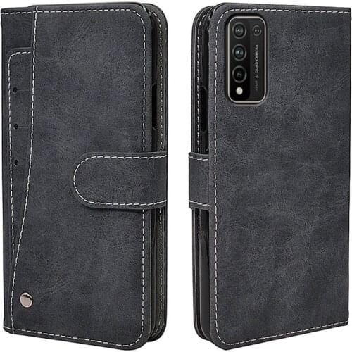 Luxury Wallet Case For Huawei Honor 10X Lite Case Vintage Flip Leather Business TPU Soft Silicone Cover Fundas Phone Bag