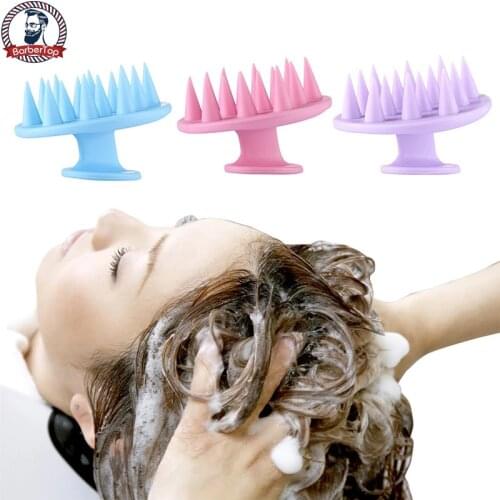 Silicone Head Body Scalp Massage Brush Comb Shampoo Hair Washing Comb Shower Brush Bath Spa Slimming Massage Brush