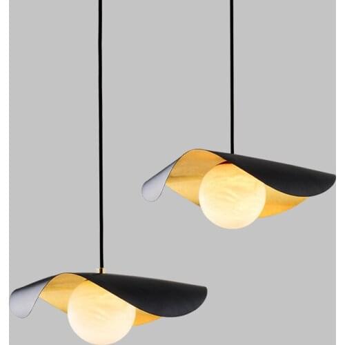 Nordic Golden Marble Iron Pendant Lights Designer Dining Room Living Room Decor Hanging Light Bar Kitchen Creative Art Lights