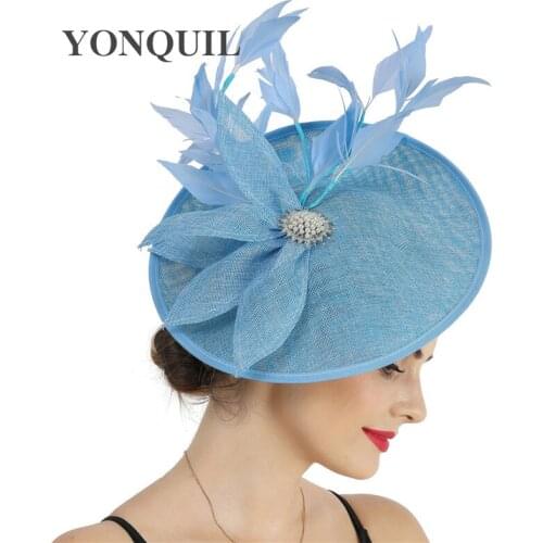 Wedding Kenducky Big New Fascinators For Prom Cocktail Church Hats Elegant Women Fedora Lady Fancy Nice Rose Flower Headwear