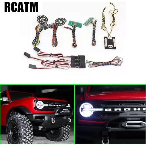 LED Light System Front Rear Linkage Lighting Group for 1/10 RC Crawler Car Traxxas NEW Ford Bronco TRX-4 DIY