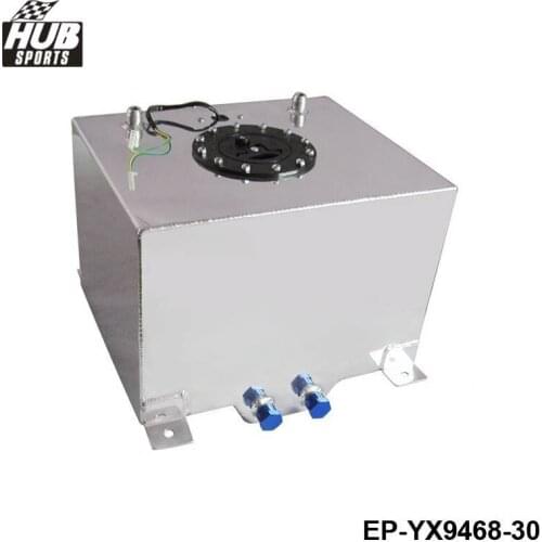 8 GALLON 30LSILVER COATED ALUMINUM RACING/DRIFTING FUEL CELL GAS TANK+LEVEL SENDER HU-YX9468-30