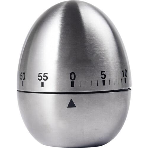 Creative Kitchen Mechanical Timer Egg-shaped Timer, 60-minute Student Timer Baking Cooking Reminder Reloj Cocina Temporizador