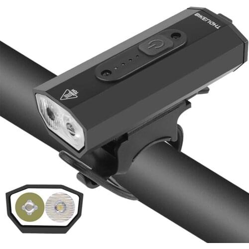 Bike Headlight Bicycle Front Light Waterproof Ultralight USB LED Rechargeable Bicycle Flashlight Bike Lamp Cycling Accessories