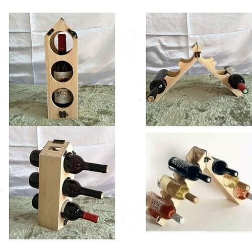 High Quality Wooden Wine Bottle Rack Creative and Practical Red Wine Rack Living Room Decoration Cabinet Red Wine Storage Rack