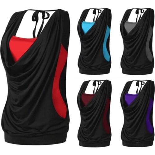 COLDKER Tops Plus Size XL-5XL Women Summer Fashion Sequins Print Sleeveless 2 Pieces T Shirts Street Wear Summer Clothing
