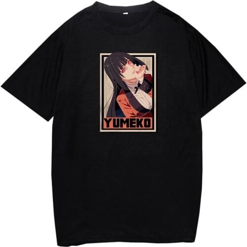 Hot Japanese Amine Kakegurui Printed Summer Women Tshirt Casual Fashion Daily Loose Tee Tops Size XS-4XL