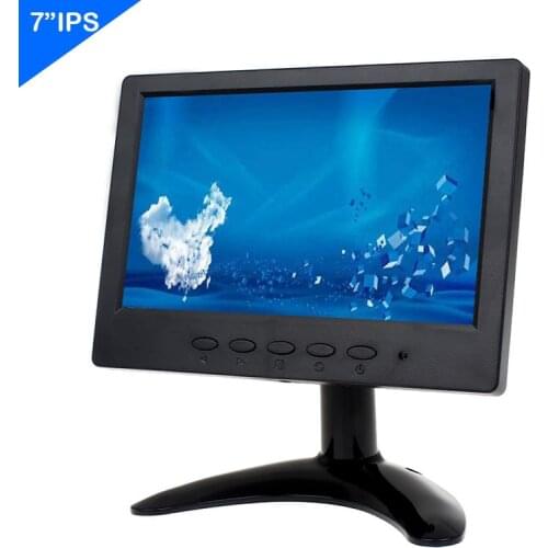 ZHIXIANDA 7 Inch 1024x600 IPS LCD LED With HDMI VGA AV BNC Input For Car CCTV DVR Microscope Desktop Monitor