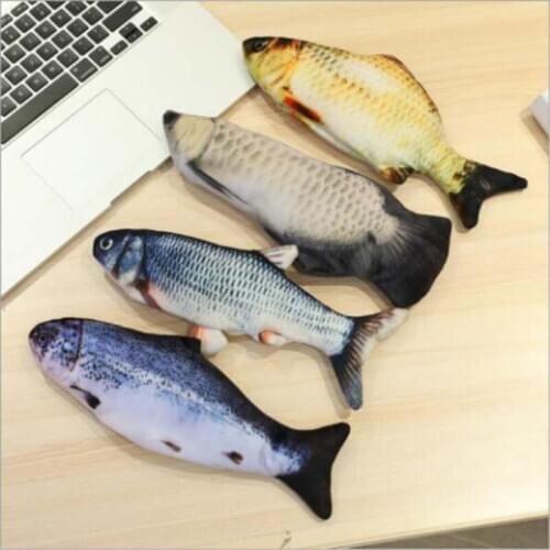 1Pcs Cat Pet Toy Electric Fish Simulates Fish Jumping Fish Plush Toy Usb Charging Pet Toys