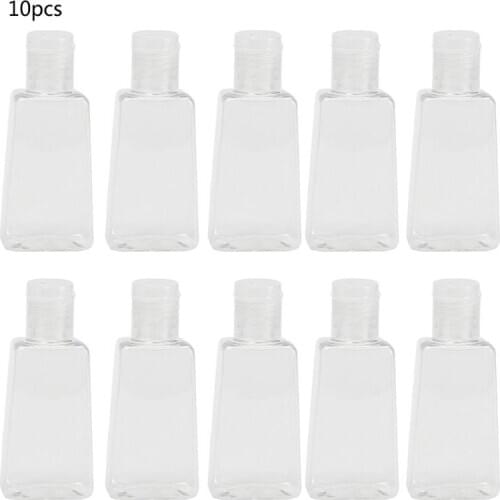 10Pcs 30ml/1Oz Reusable Plastic Empty Travel Bottles Hand Sanitizer Dispenser