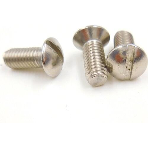 10pcs M3 nickel plated brass Slotted half countersunk screws bolts one word head screw brassiness bolt DIN964 8mm-25mm length