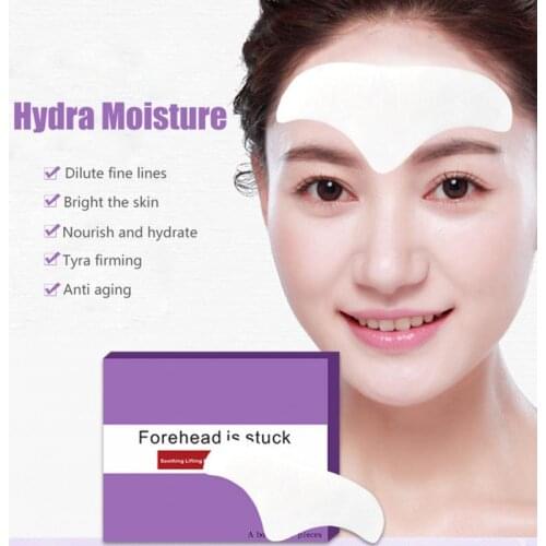 10 PCS Forehead Line Frown Lines Removal Anti-wrinkle Stickers Patch Moisturizing Repairing Anti-aging Forehead Lifting Masks