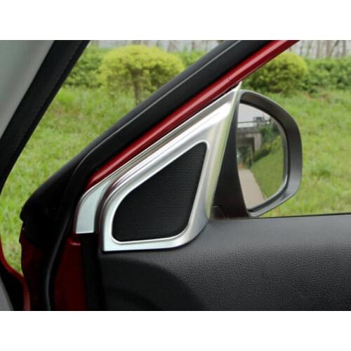 2pcs/set Car Interior Triangle Door Sound Stereo Audio Speaker Frame Trim Sticker Styling For Suzuki Vitara 2016 ABS