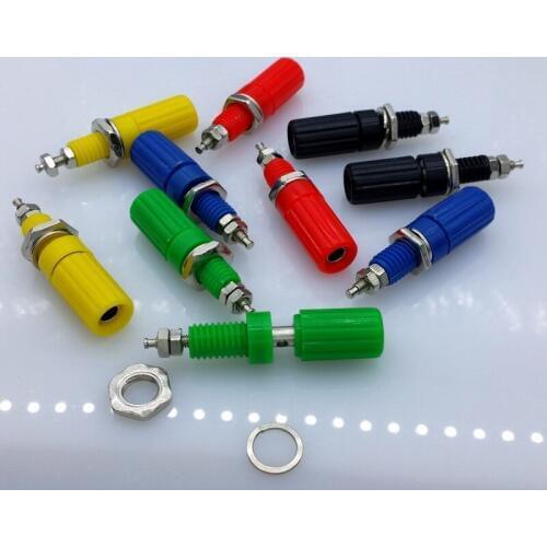 5 color 4mm Female Banana Socket 7mm Thread Binding Post Terminals 10pcs/lot