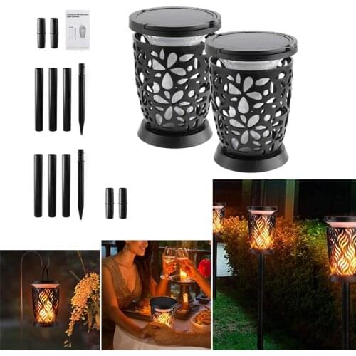 96 LED Solar Lights Outdoor Solar Torches Lights IP65 Waterproof Hanging Lantern Auto On/Off Garden Driveway Pathway Landscape