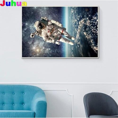 Astronaut Planet Earth Moon 5d DIY Diamond Painting Full Drill Cosmonauts Diamond Embroidery Mosaic Cross Stitch home decor