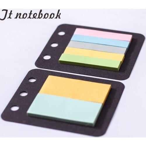B5 A5 A6 Sticky Notes Planner Schedule 6 Holes Binder Dairy Memo Divider Sticker for Loose Leaf Binder Bookmark Spiral Notepad