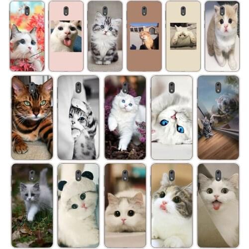 90AA Cat cute Silicone TPU Protective Cover Phone Case On Case For Nokia 2 2.3 3 3.1 5 5.1 Case Soft