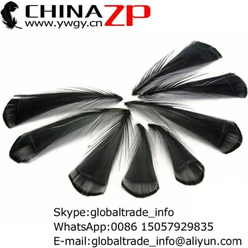 CHINAZP Factory 100pcs/lot Fantastic DIY Decoration Dyed Black Lady Amherst Pheasant Tippet Feather