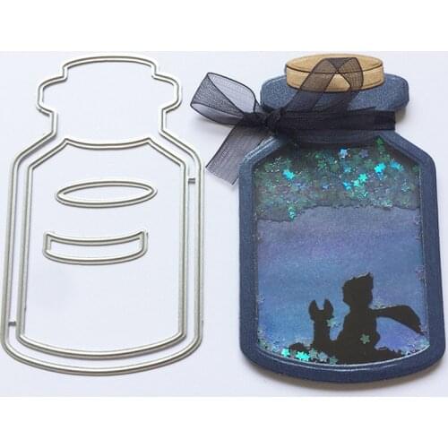 Hot Sale Wishing Bottle Metal Cutting Dies Scrap Booking New Craft Cut Frame Embossing Stamps Stencil Paper Shaker Card Making