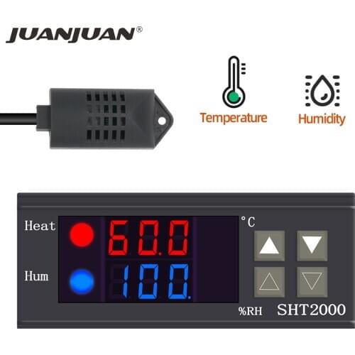 SHT-2000 Temperature Controller Thermostat Thermoregulator Incubator Relay Brewing Incubator Heater Cooler 12V 24V 220V 30% OFF