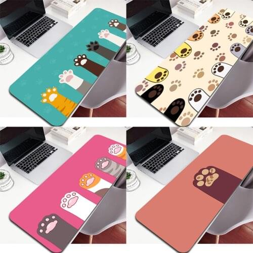 Cute Baby Cat Paw Natural Rubber Gaming Mousepad Desk Mat Free Shipping Large Mouse Pad Keyboards Mat 40x90cm Anime Mouse Pad