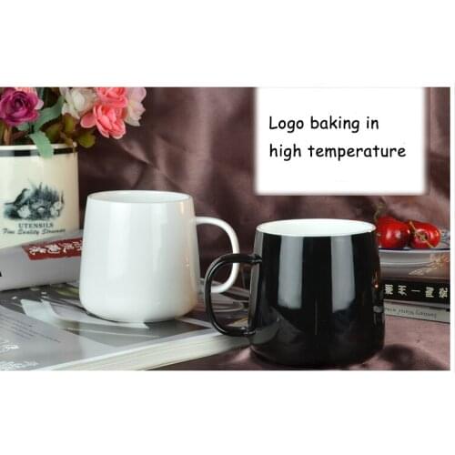 Ceramic mug of bone china, with hand grip, 360ML, logo printing is available