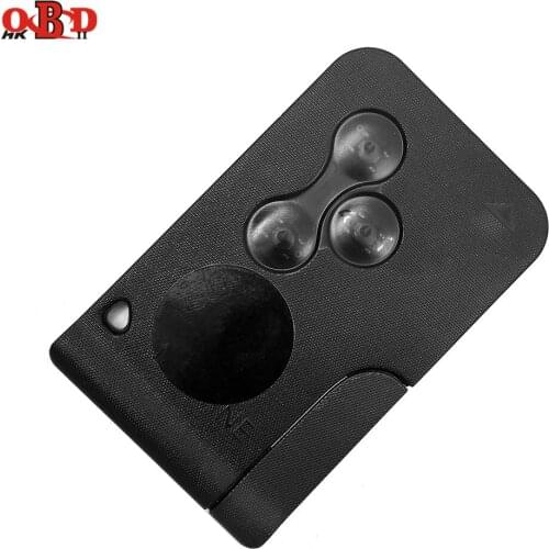 10pcs 3 Button Remote Card Smart Car Key for Renault Megane II Grand Scenic 2003-2008 with Uncut Key Blade 434Mhz PCF7947 Chip