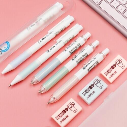 M&G Mechanical Pencil 0.5/0.7MM Press Type Is Not Easy To Break The Core HB Automatic Pencil School Office Stationery