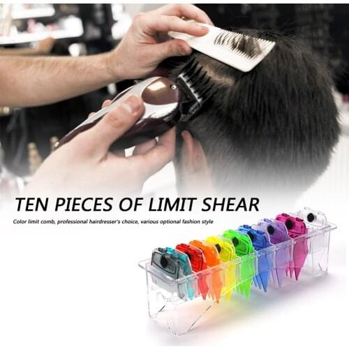 10x Trimmer Cutting Guide Attachment Size Hair Clipper Limit Comb with Magnetic Easy Use Practical Hair Styling Tools