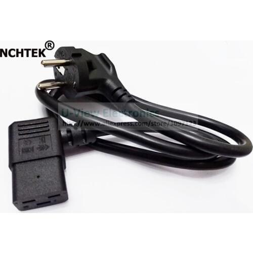 NCHTEK European CEE7 3Pole Male Schuko to Right Angled C19 16A Power Cord For UPS PDU About 1M/Free Shipping/5PCS