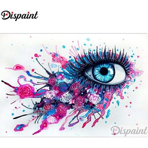 Dispaint Full Square/Round Drill 5D DIY Diamond Painting "Eye flower" Embroidery Cross Stitch 3D Home Decor A12834