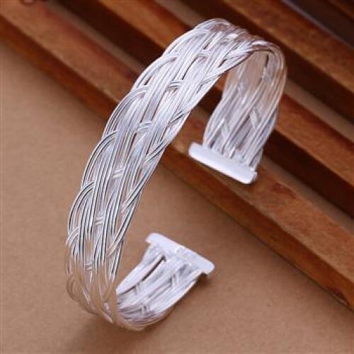 Wholesale fashion jewelry Bracelets , M925 Silver color Bracelets & bangles . Nice Jewelry. Good Quality B54