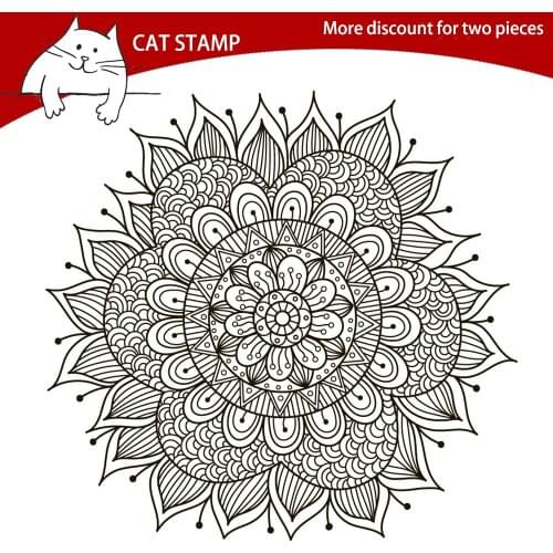 Complex Flower Background Clear Stamps For Scrapbooking Card Making Photo Album Silicone Stamp DIY Decorative Crafts