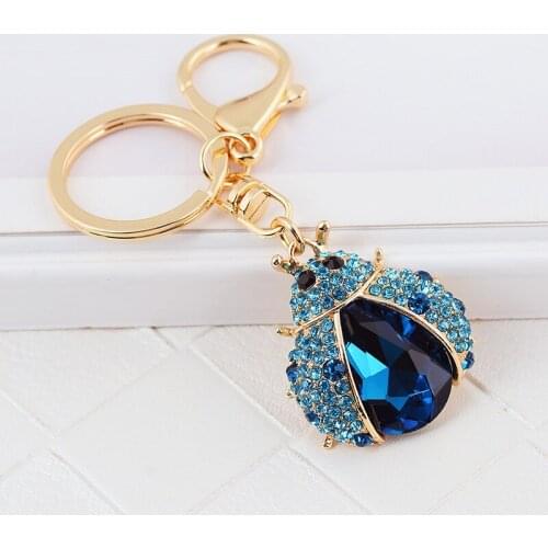 Hand-set Diamond Simulation Seven-star Lady Beetle Hanging Ornaments Appearance Key Chain Bag Hanging Ornaments Car Ornaments
