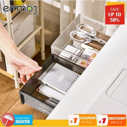 Office Drawer Pencil Tray Self-Adhesive Hidden Organizer Pen Box Barrel Sundries Storage Box Storage Drawers Drawer Organizer