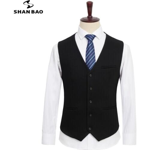SHAN BAO Men's Suit Vests