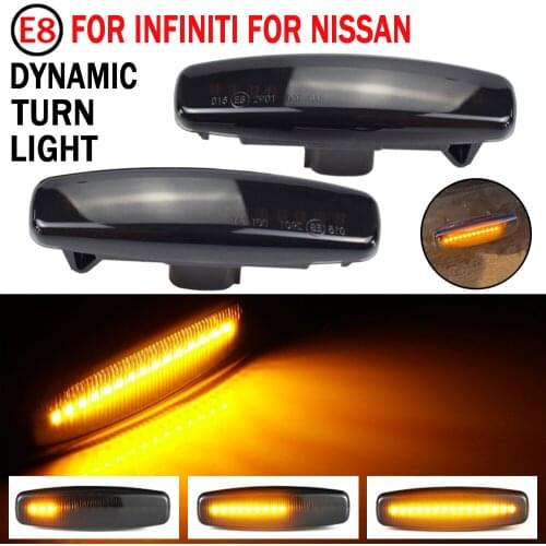 LED Dynamic Car Blinker Side Marker Turn Signal Lights For Infiniti EX25 EX35 EX37 FX35 FX37 FX50 Nissan Fuga Murano Pathfinder