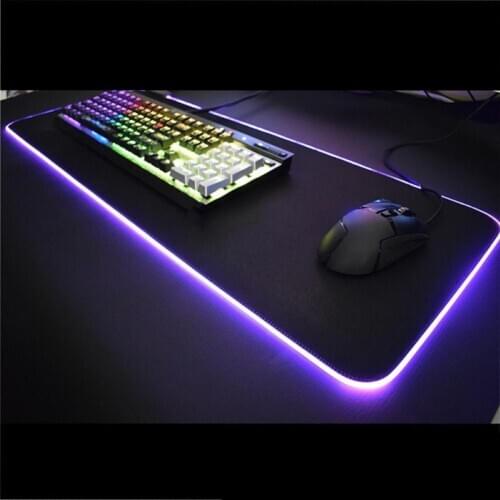 LED RGB Colorful Light Luminous Desktop Mouse Pad Carpet Computer Accessory
