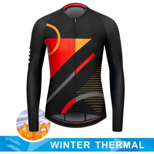 Spain Mens Cycling Jersey 2021 Winter Thermal Fleece Long Sleeve Road Bike Jersey MTB Downhill Cycling Clothing Maillot Ciclismo
