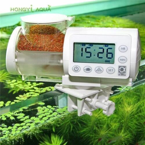 1 piece plastic automatic feeder electronic LCD display digital feeder aquarium fish tank feeding tool moisture function JBL