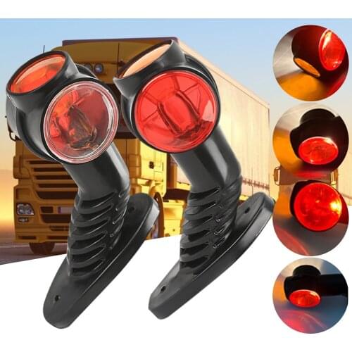 2PCS Trailer LED Side Marker Lighting 24V 3 Colors Outline Marker Truck Light Van Warning Lamp Trailer Side Marker Lamp
