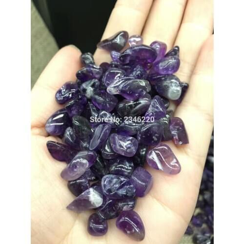 200g 7-9mm Assorted Natural Amethyst Tumbled Stone Magnet Gravel Beads Chakra Healing Reiki Fengshui Decoration