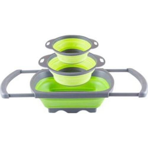 3Pcs Kitchen Foldable Filter Pipe Above the Sink Kitchen Filter Pipe with Retractable Handle Foldable Filter Pipe