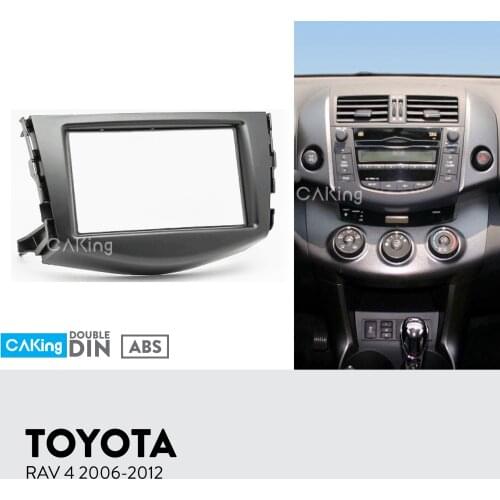Car Fascia Radio Panel for TOYOTA RAV4 2006-2012 Dash Fitting Kit Install Facia Plate Adapter Console Bezel Adapter Cover Trim